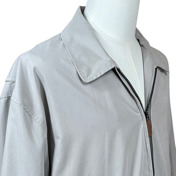 London Fog Gray Golf Microfiber Full Zip 7 Pocket Windbreaker Jacket Size XL - Picture 7 of 15